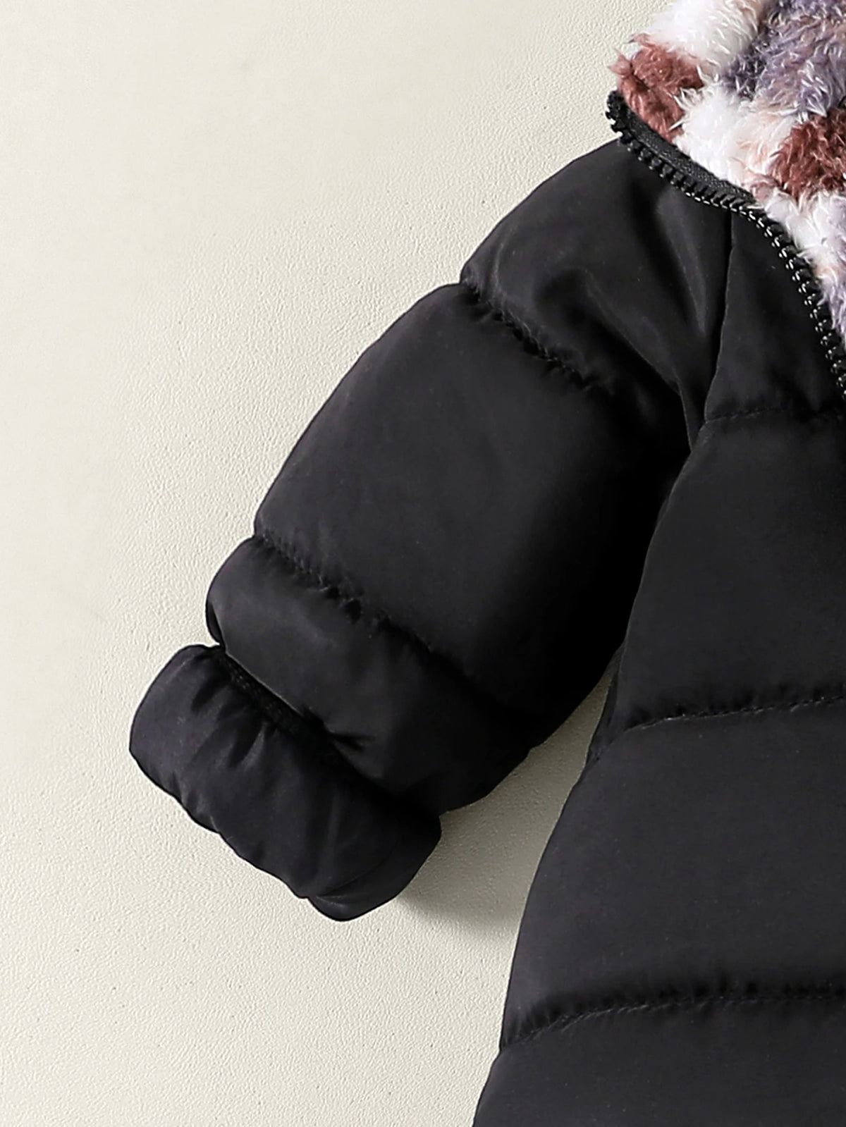 Playful Pals Baby Boy Black Quilted Jumpsuit