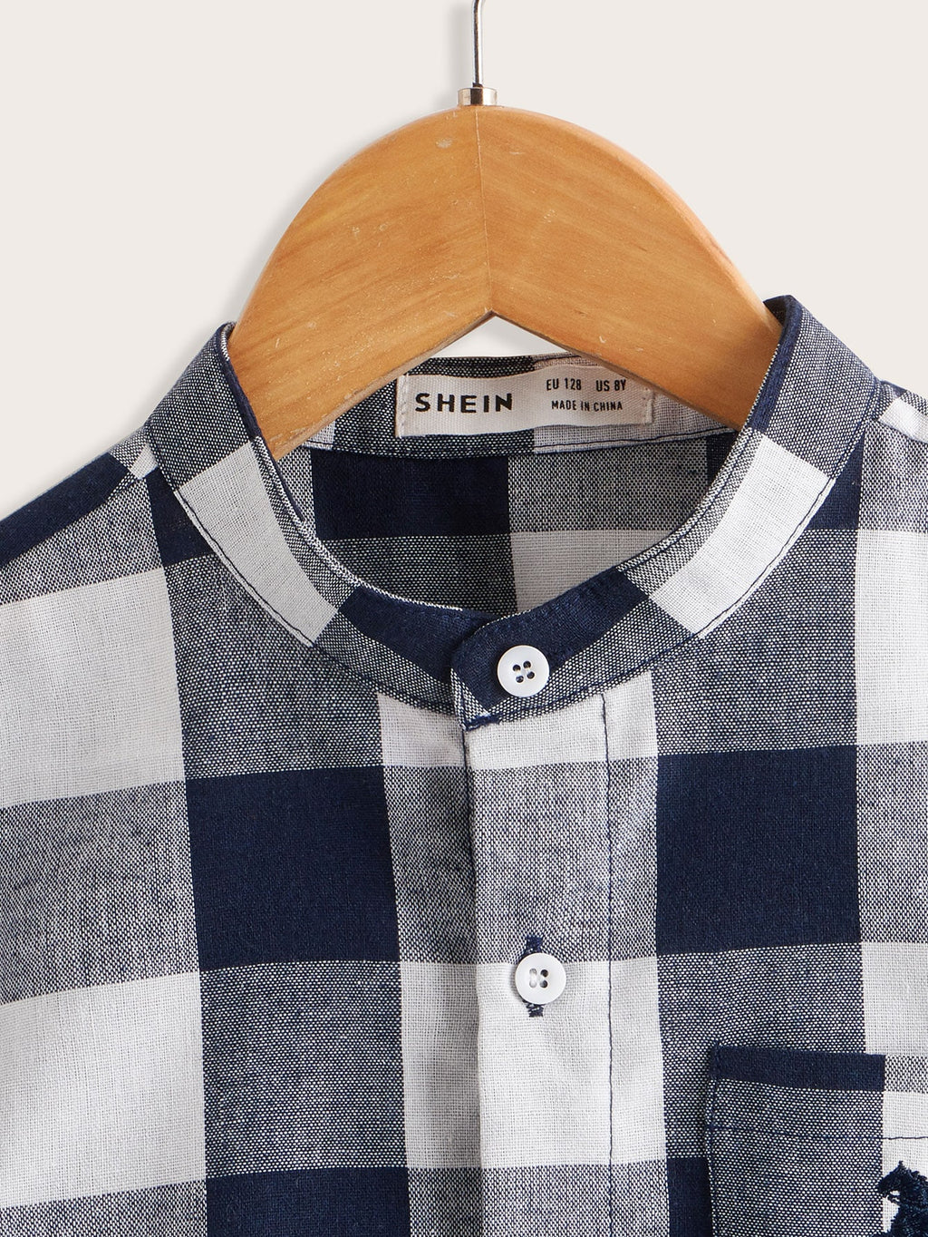 Chemise Garçon Carreaux Broderie Cheval