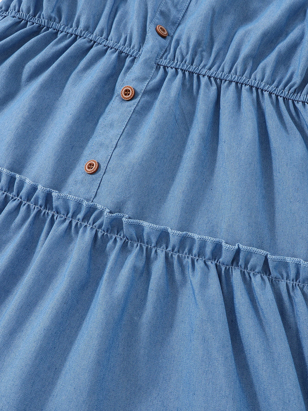 Robe Fille En Jean Bretelles Boutonnées