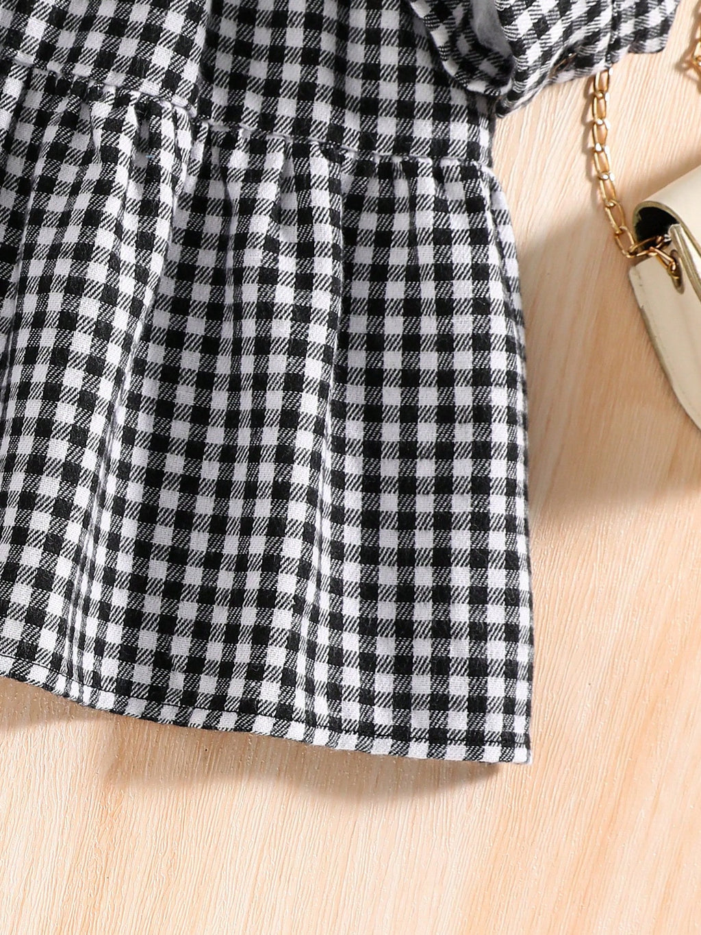 Girls' Plaid Patchwork School Uniform Dress