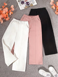 Set of 3 Girls' Wide-Leg Pants