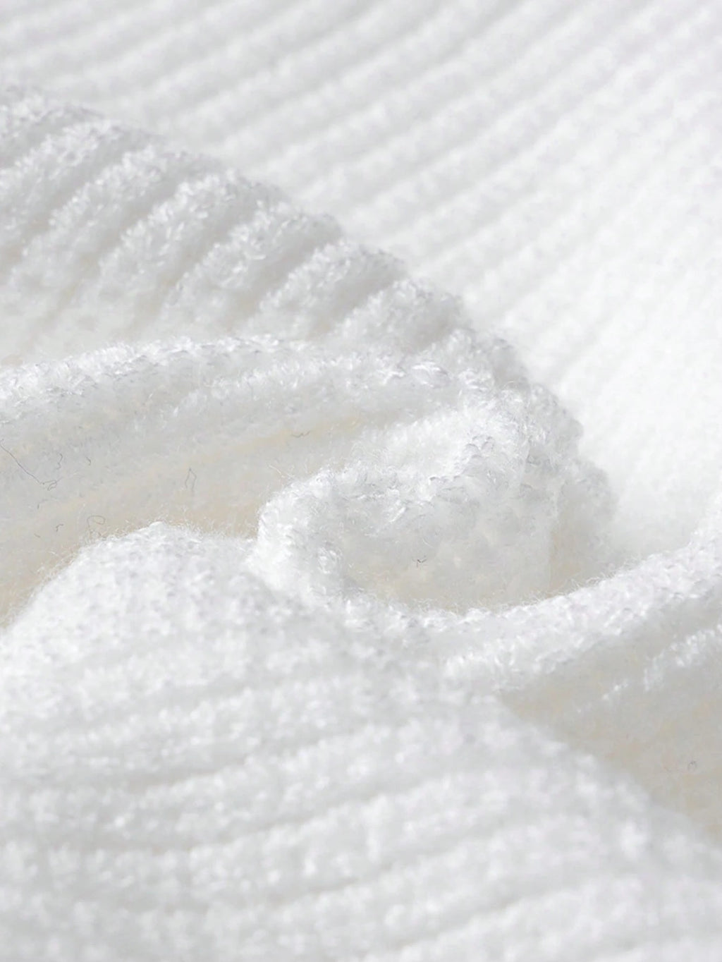Chandail tricoté à col roulé de couleur unie pour bébés filles