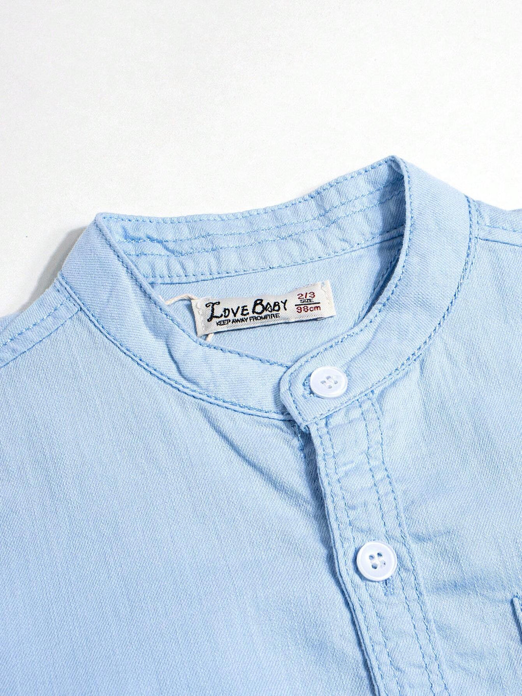 Boys' Light Blue Round-Neck Shirt