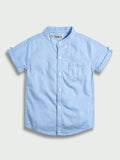Boys' Light Blue Round-Neck Shirt