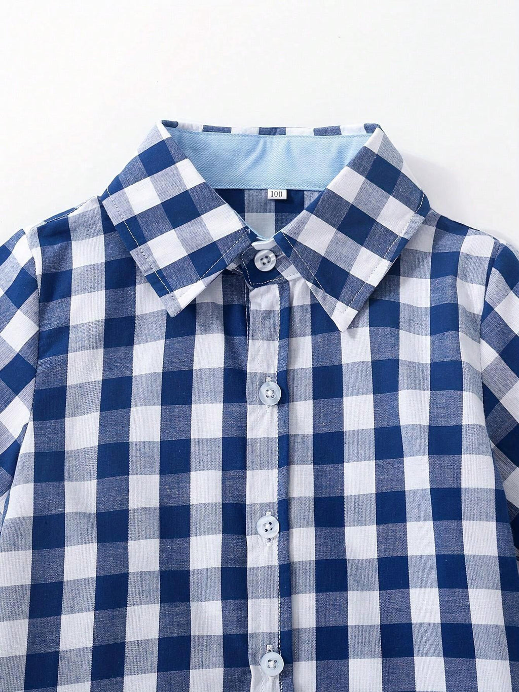 Boys' Plaid Printed Short-Sleeve Shirt