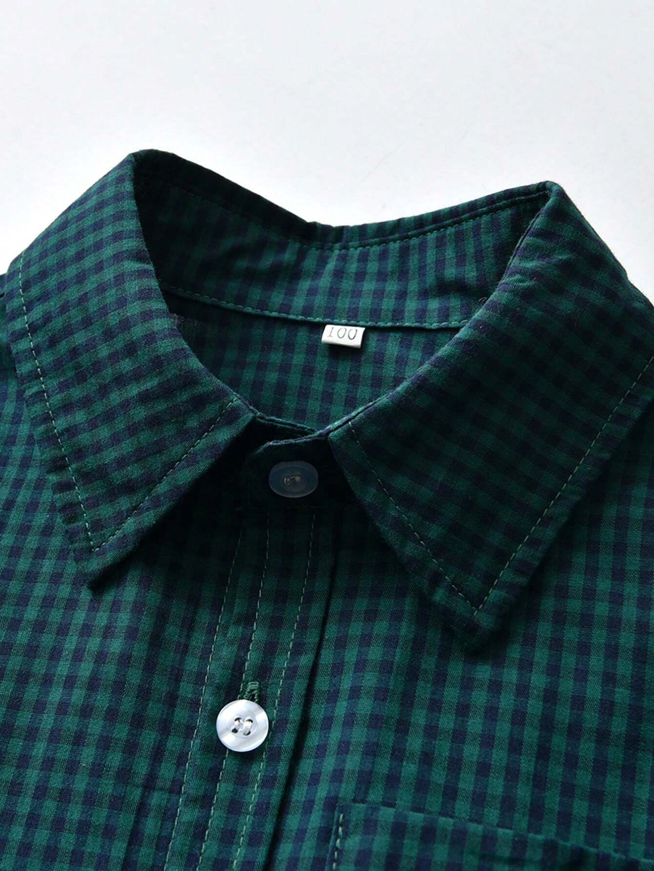 Boys' Gingham Print Shirt