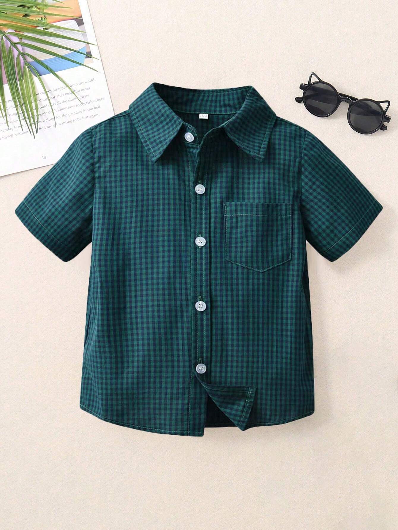 Boys' Gingham Print Shirt