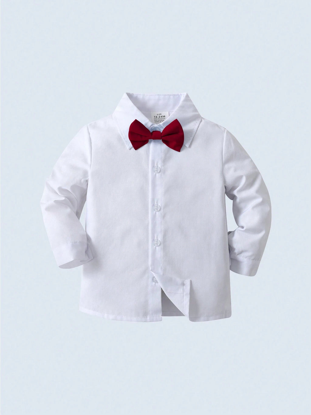 Young Boy White Shirt Vest Pants Bowknot 3 Piece Set