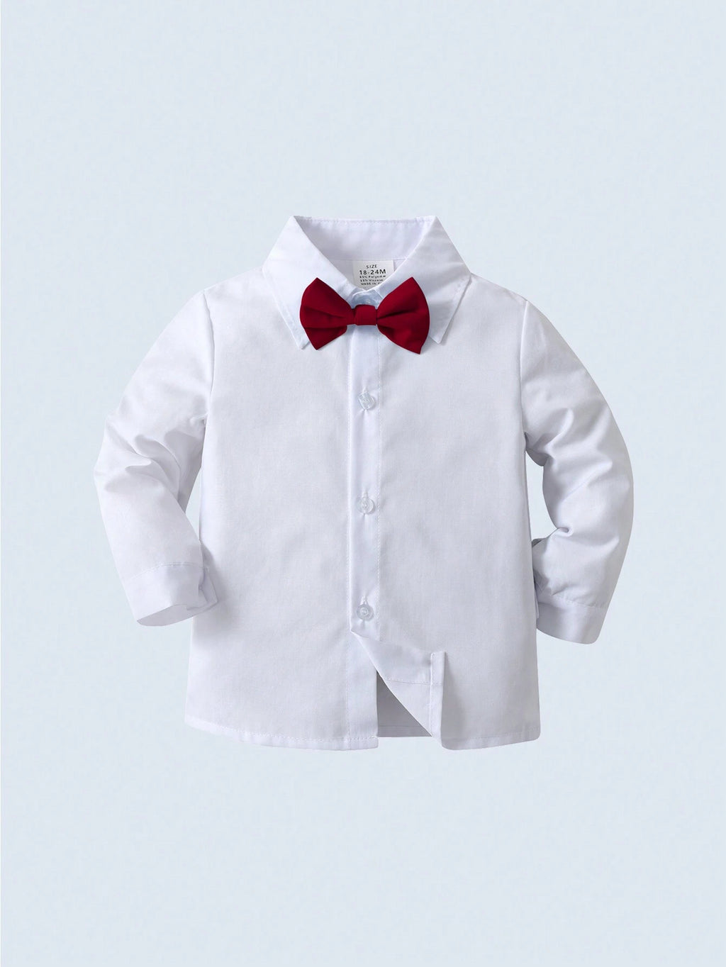 Young Boy White Shirt Vest Pants Bowknot 3 Piece Set