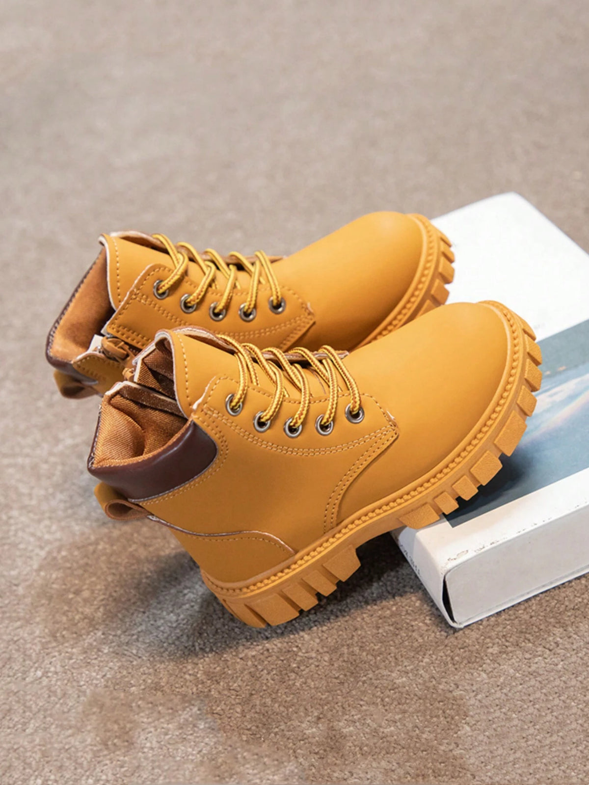 Bambinoo x Playful Pals Kids' Street-Style High-Top Motorcycle Boots