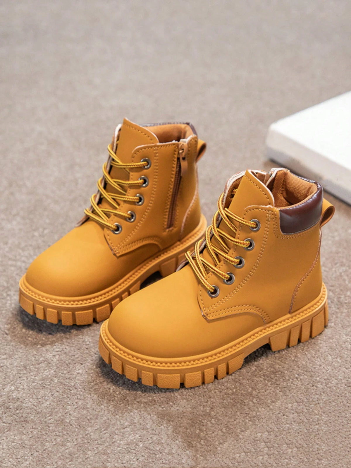 Bambinoo x Playful Pals Kids' Street-Style High-Top Motorcycle Boots