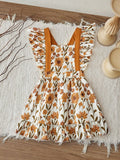 Robe Salopette Fille Imprimé Floral