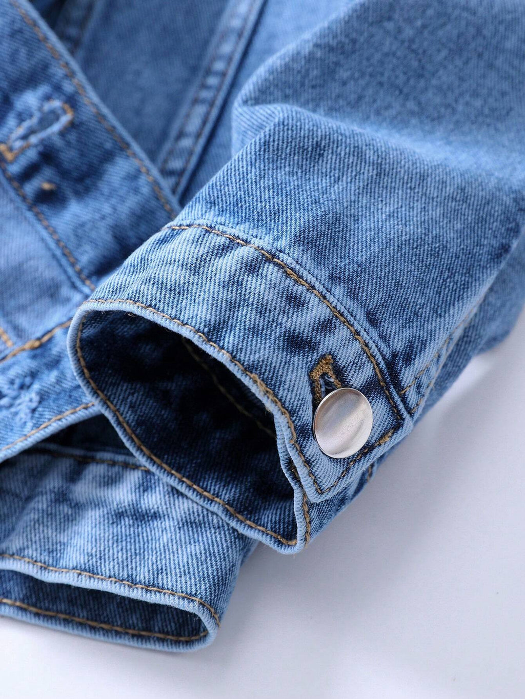 Bambinoo x Boys' Single-Breasted Long Sleeve Denim Jacket