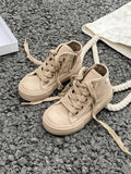 Bambinoo x OPOEE Playful Pals Kids' Classic High-Top Canvas Shoes Khaki