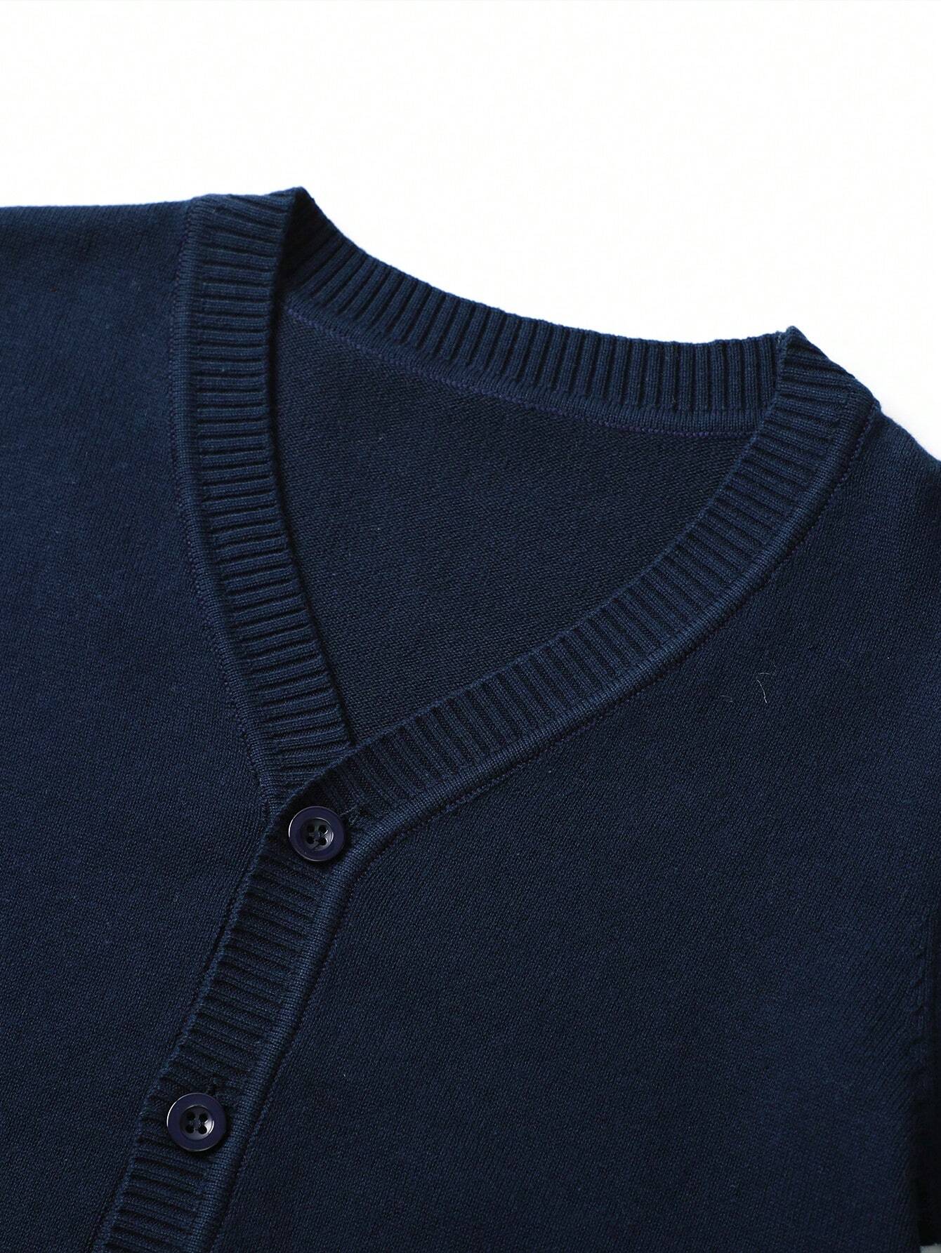 Cardigan Garçon Pull Uni Boutonné