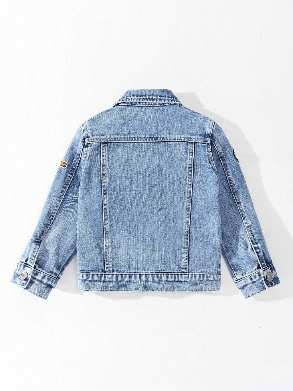 Bambinoo x Playful Pals Boys' Tiger Patch Light Blue Denim Jacket
