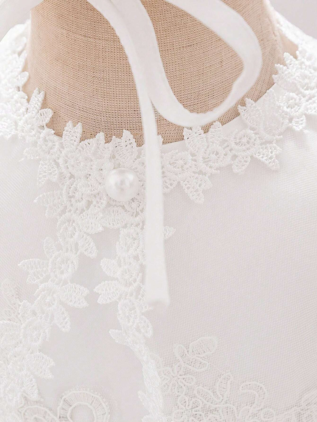 Baby Girl Lace Mini Christening Gown 3 Piece Set