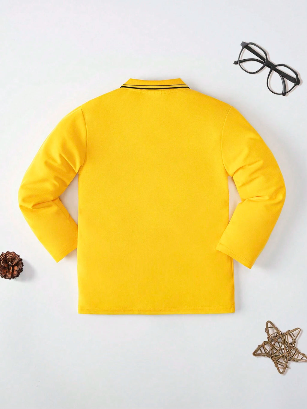 Boys' Yellow Knight Embroidery Polo