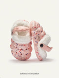 Girls' Pink Bunny Warm Thermal-Lined Garden Slippers Pink