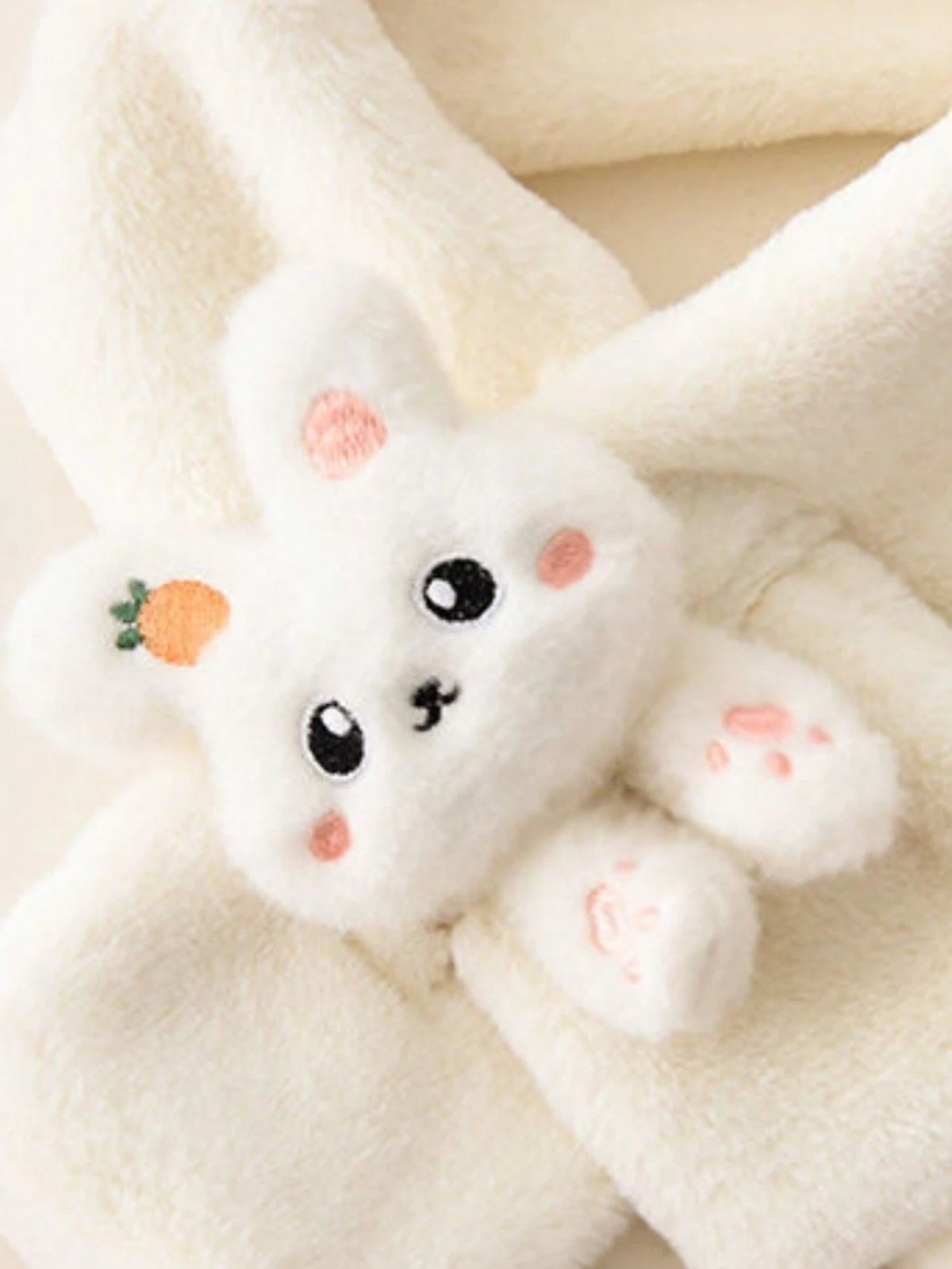 Kids' Plush Cartoon Rabbit Warm Winter Scarf