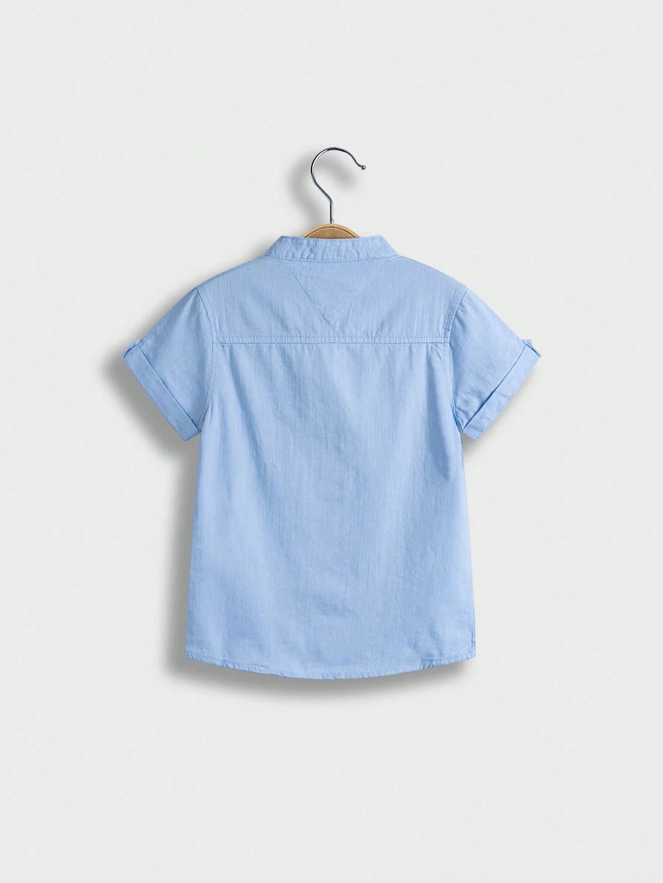 Boys' Light Blue Round-Neck Shirt