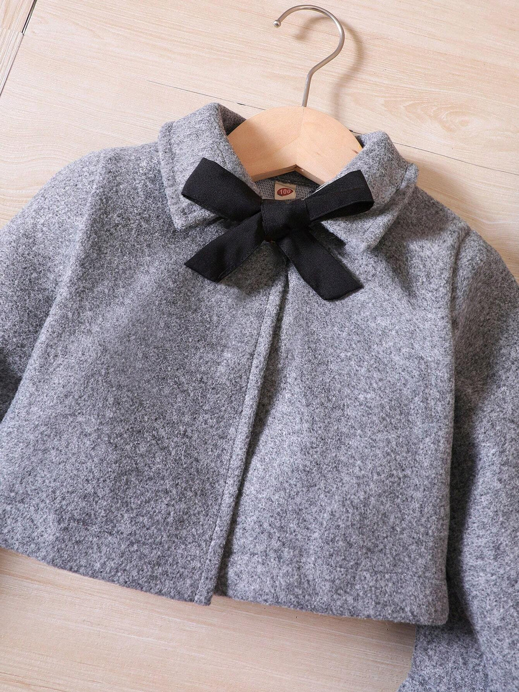 Young Girl Short Jacket Jumper Dress Bow Beret 3 Piece Set