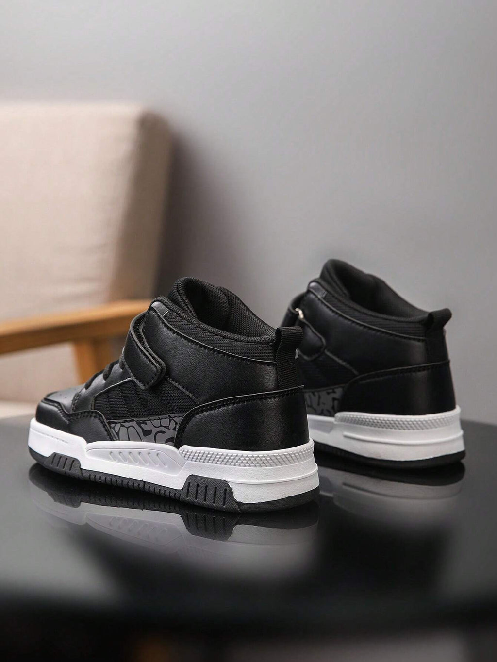 Boys' Casual All-Match Sneakers In Black