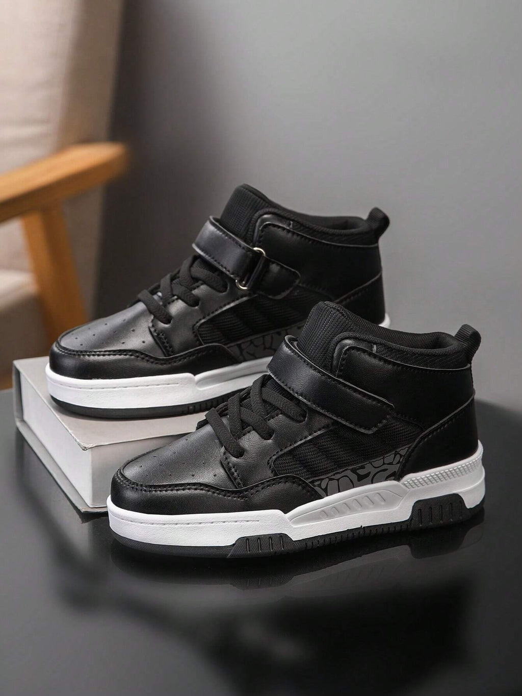 Boys' Casual All-Match Sneakers In Black