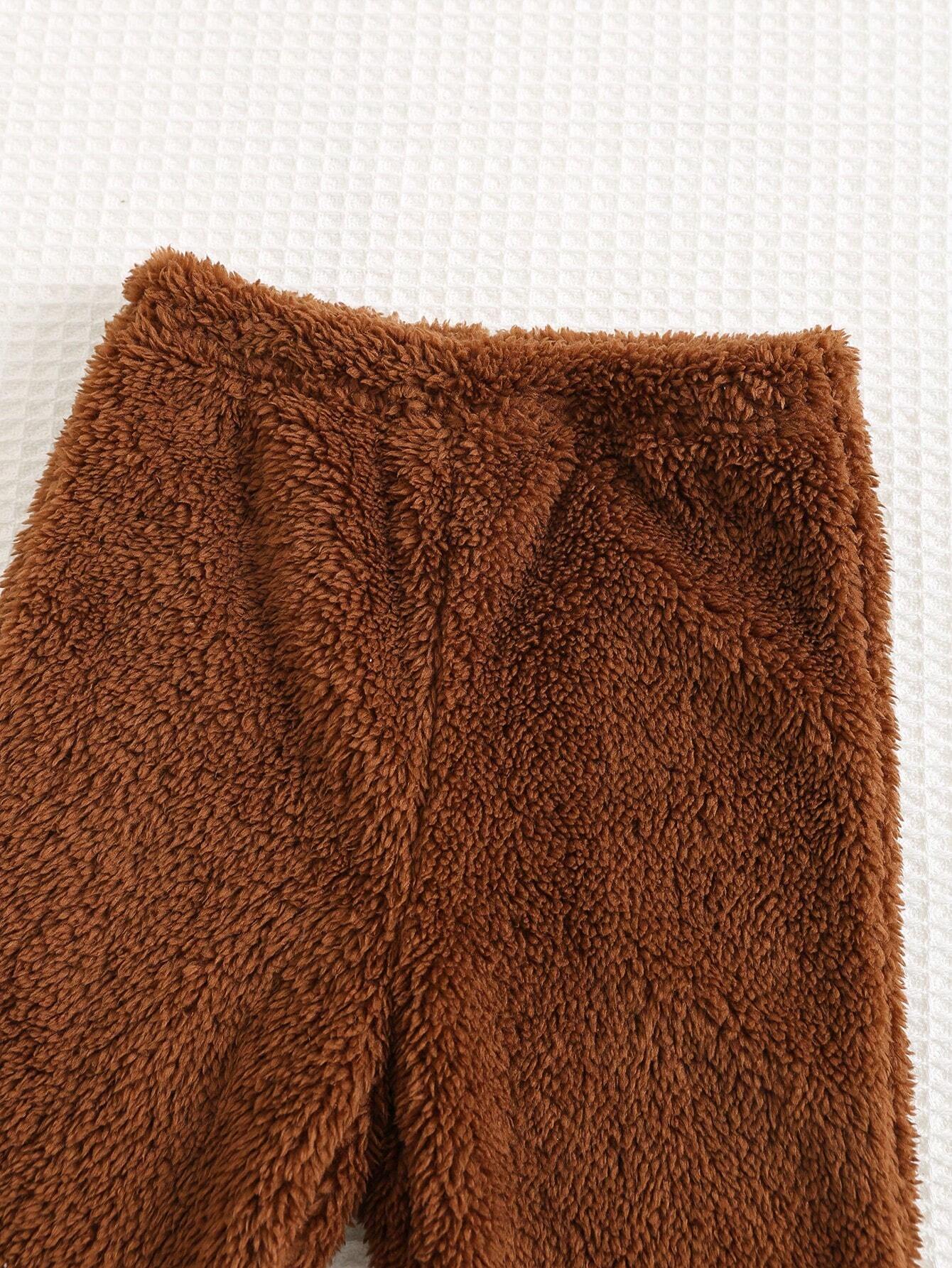 Ensemble sweat-shirt et pantalon de jogging à blocs de couleurs Cozy Pixies pour bébé garçon, motif ours