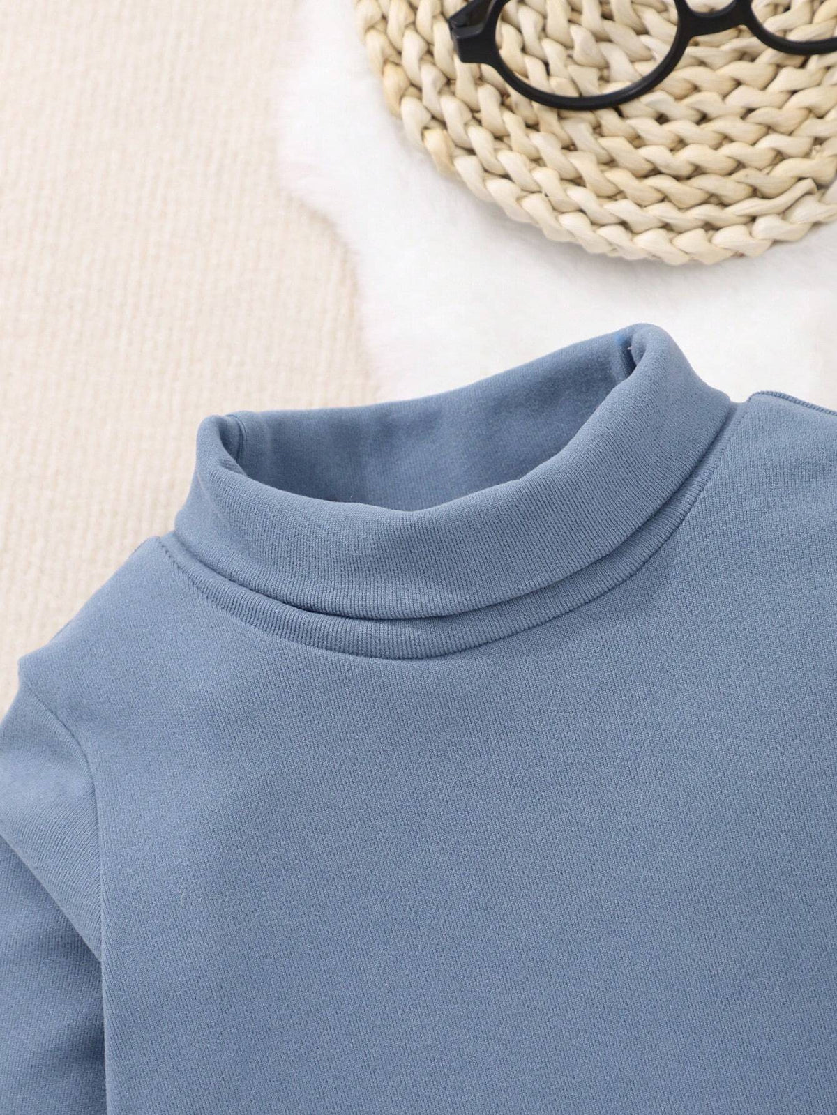Baby Boy Thermal Fleece High Collar Bodysuit