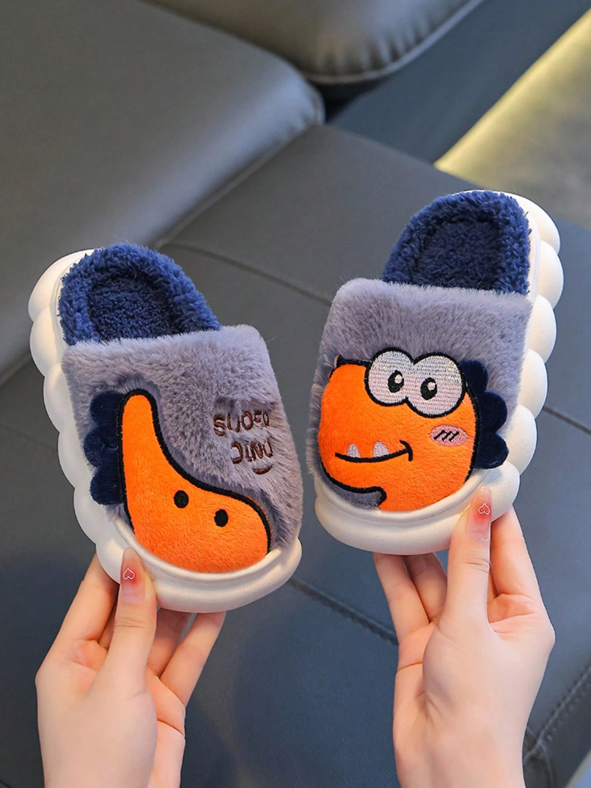Bambinoo x Playful Pals Kids' Dinosaur Non-Slip Indoor Slippers