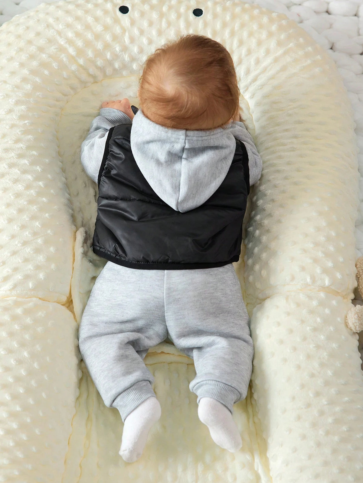 Newborn Baby 3pc Hooded Sweatshirt Vest Set