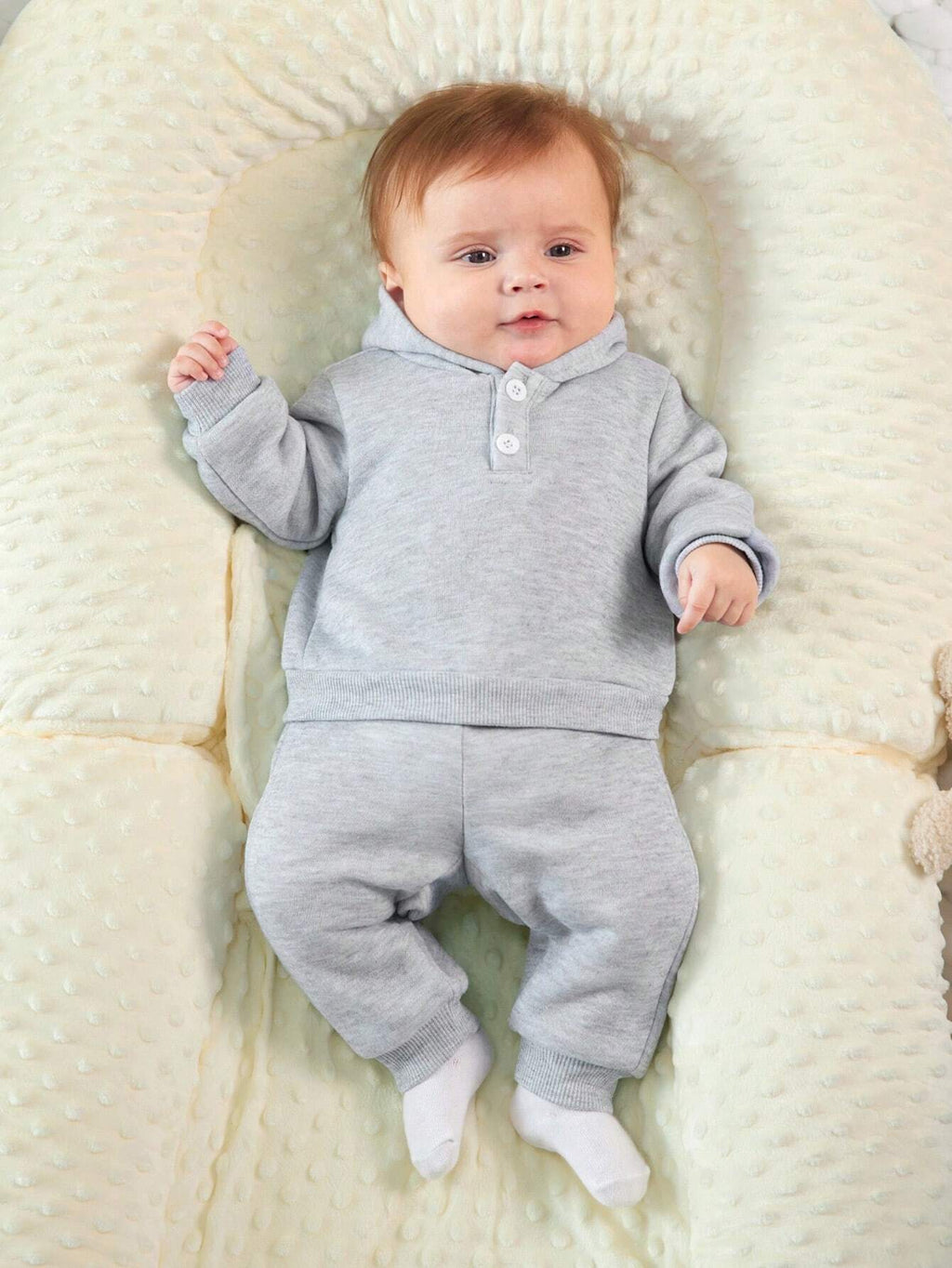 Newborn Baby 3pc Hooded Sweatshirt Vest Set