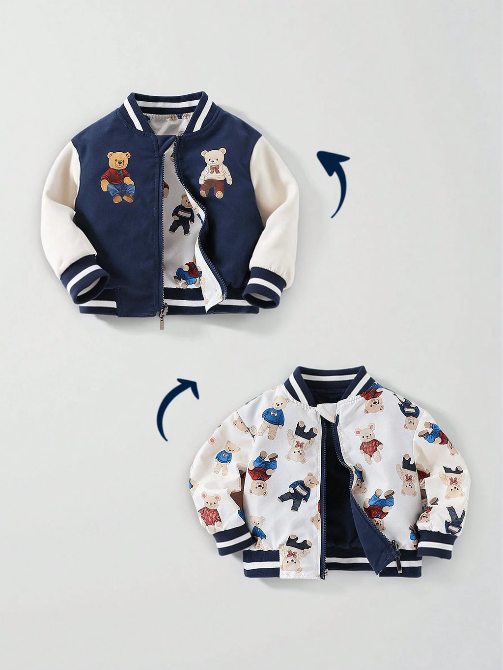 Bambinoo x Playful Pals Blouson Teddy Réversible Ours Bébé Garçon
