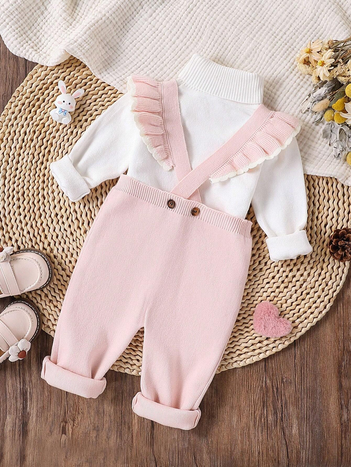 Baby Girl Bib Pants Jumpsuit