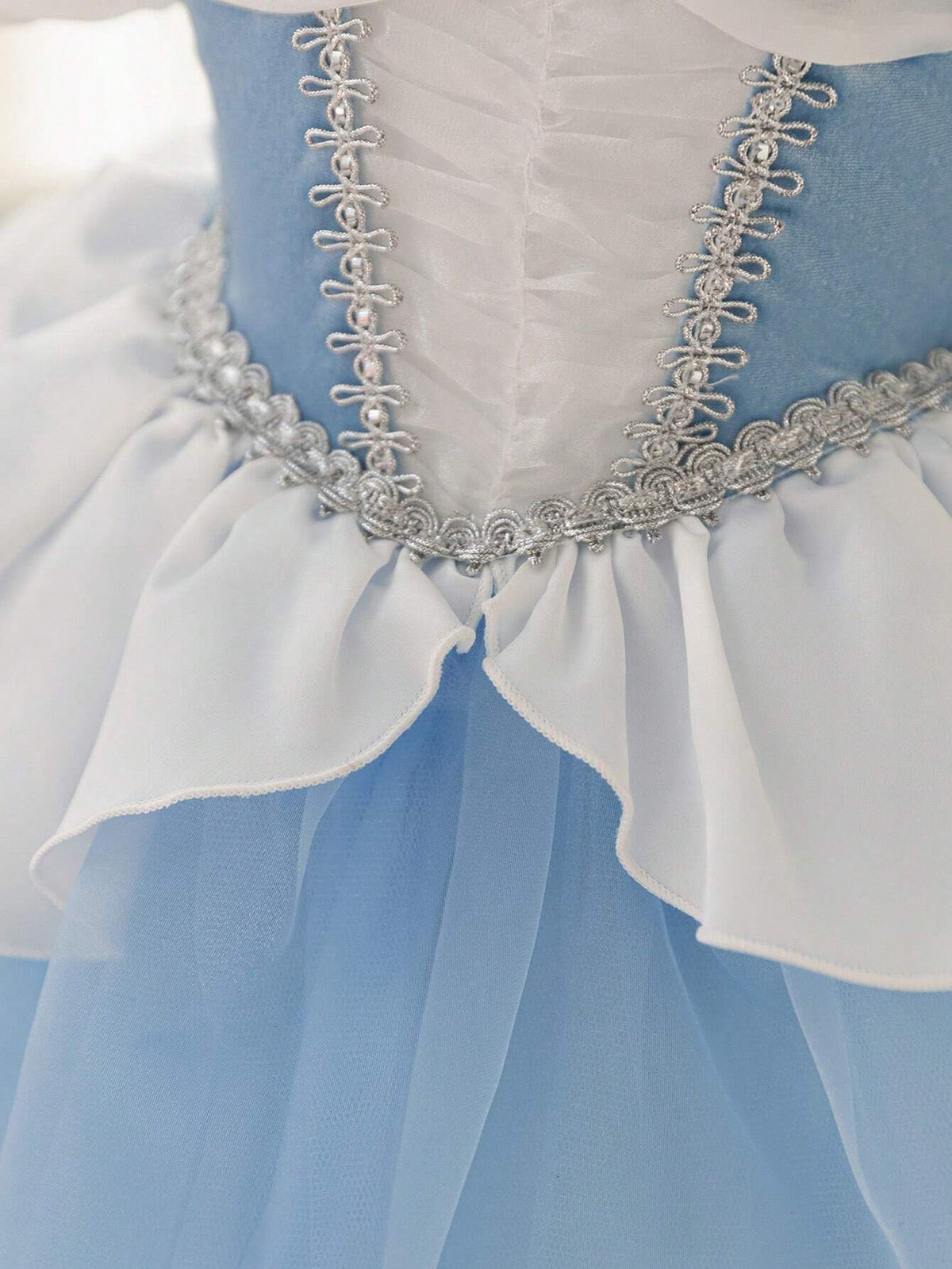Baby Girl Flower Print Puff Sleeve Mesh Tulle Princess Ball Gown