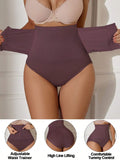 Seamless High-Waist Tummy Control Snap-Closure Shapewear Panty