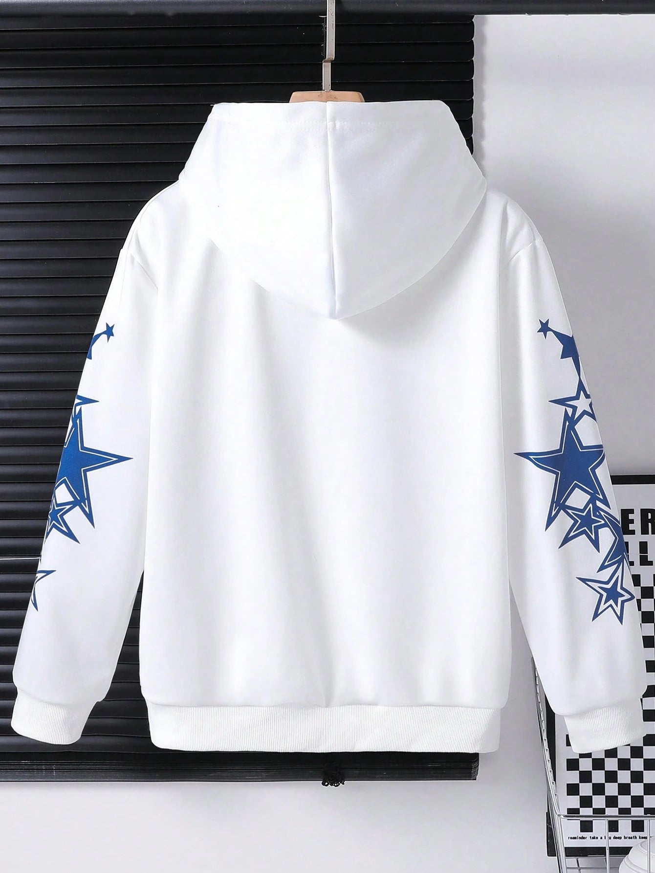 Boys' Star Print Hooded Zip-Up Jacket