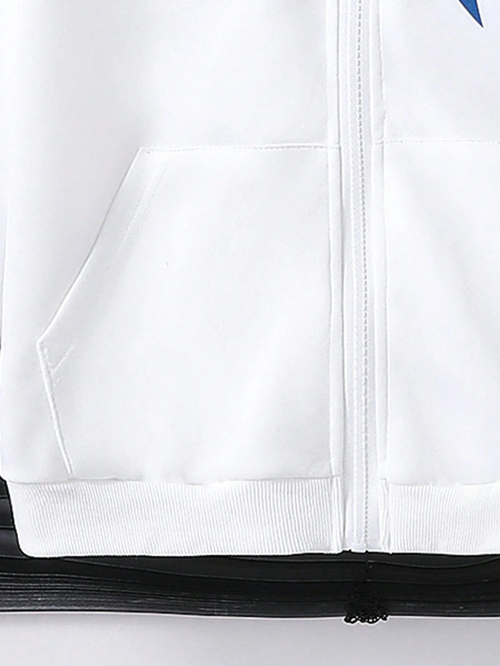 Boys' Star Print Hooded Zip-Up Jacket
