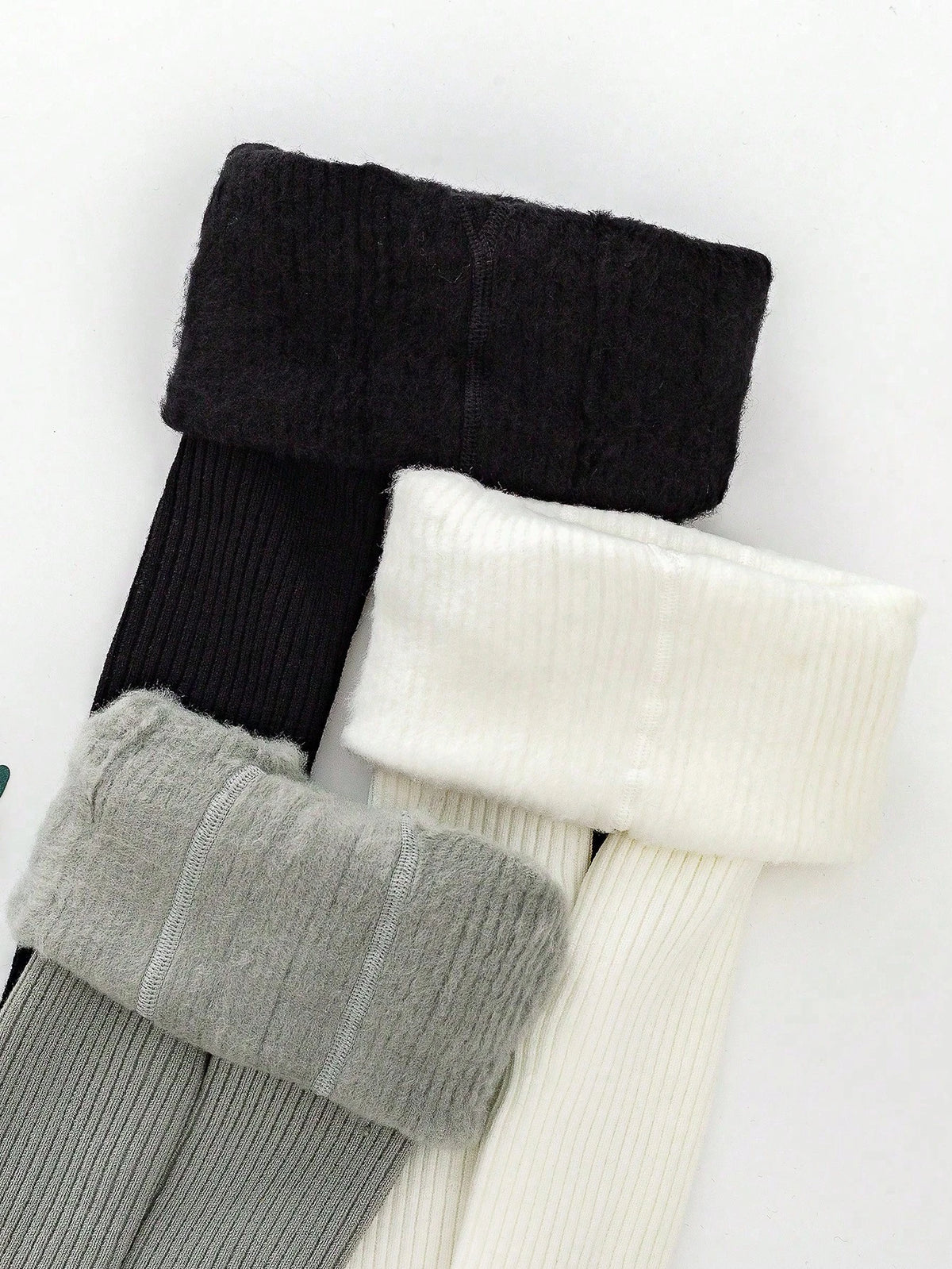 Toddler Girl Solid Thermal Lined Vertical Stripe Leggings 3 Pack