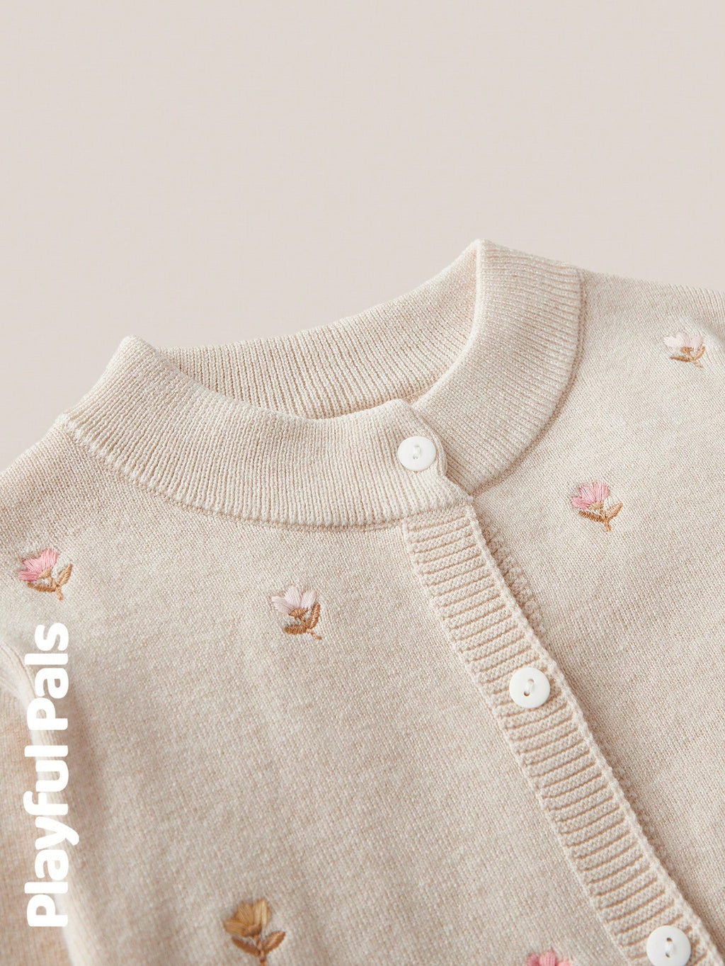 Ensemble Fille Cardigan Brodé Floral & Jupe Plissée