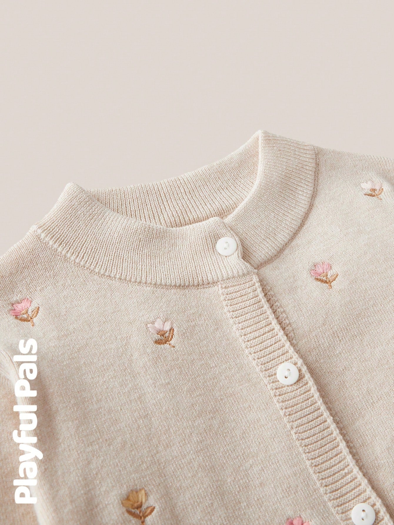 Ensemble Fille Cardigan Brodé Floral & Jupe Plissée