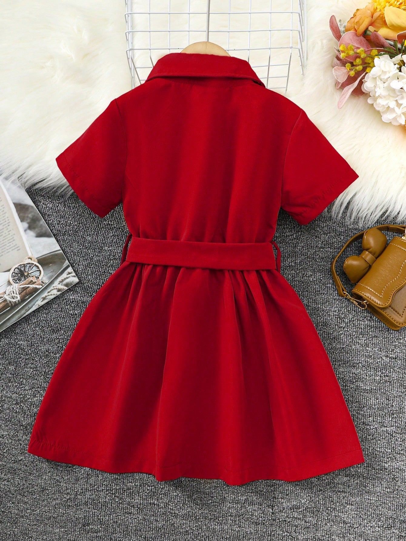 Robe Chemise Fille Princesse Col Revers