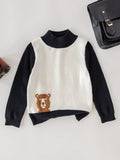 Boys' Oversized V-Neck Knit Sweater