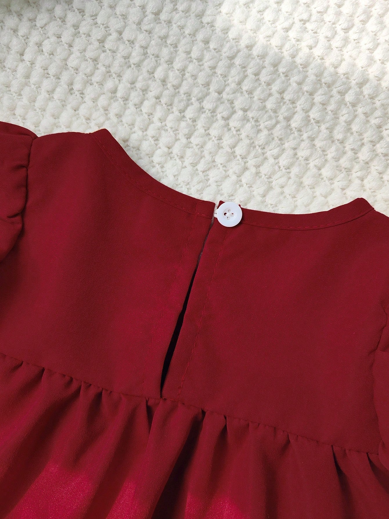 Robe d'été rouge bordeaux pour bébé fille Souflis