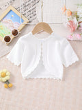 Cardigan Fille Dentelle Col Poignets