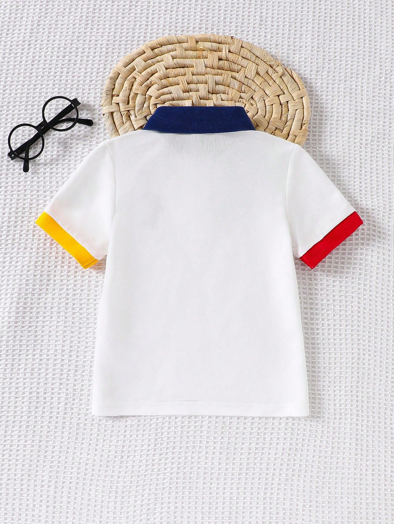 Boys' Color Block Embroidered Polo