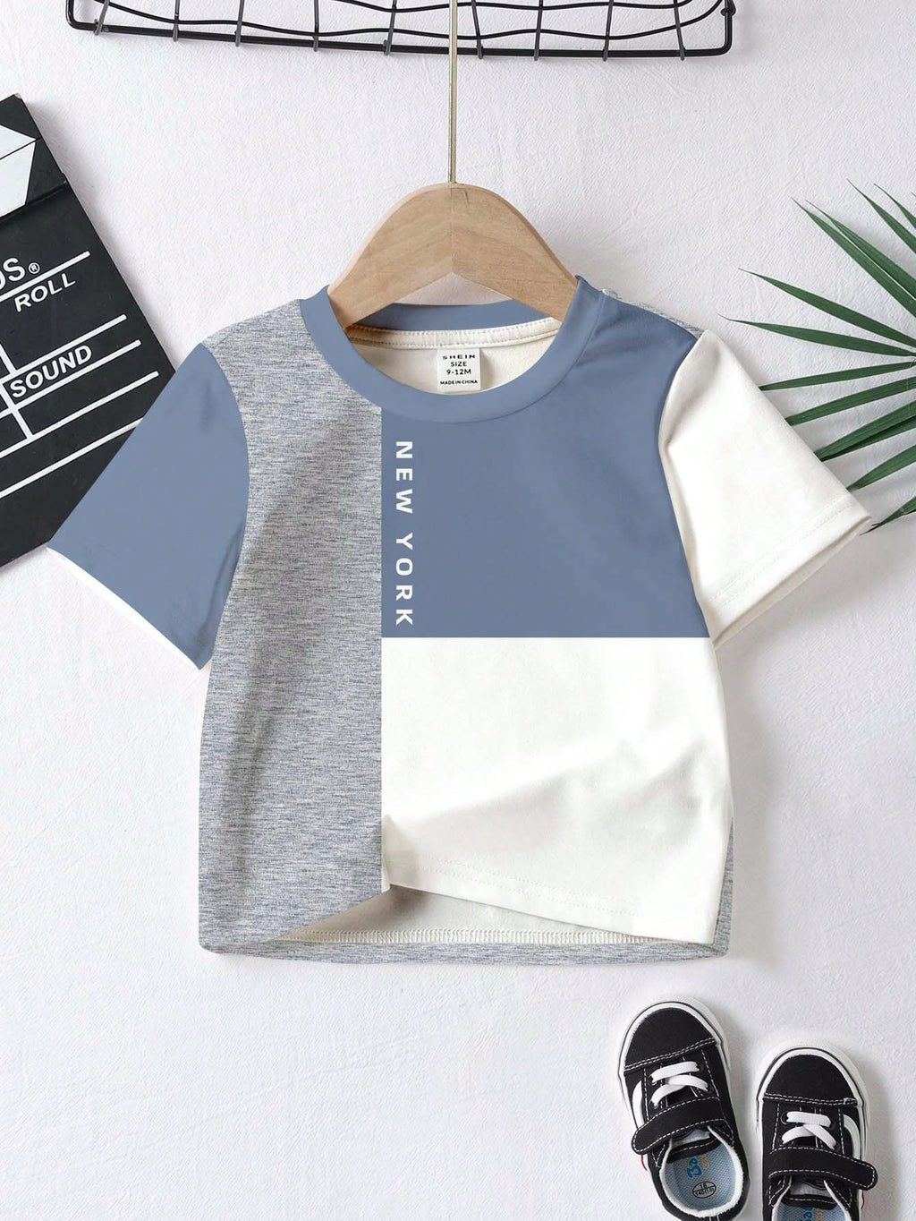 Multicolor Color Block Graphic Round Neck T-Shirts 3 Pieces Set