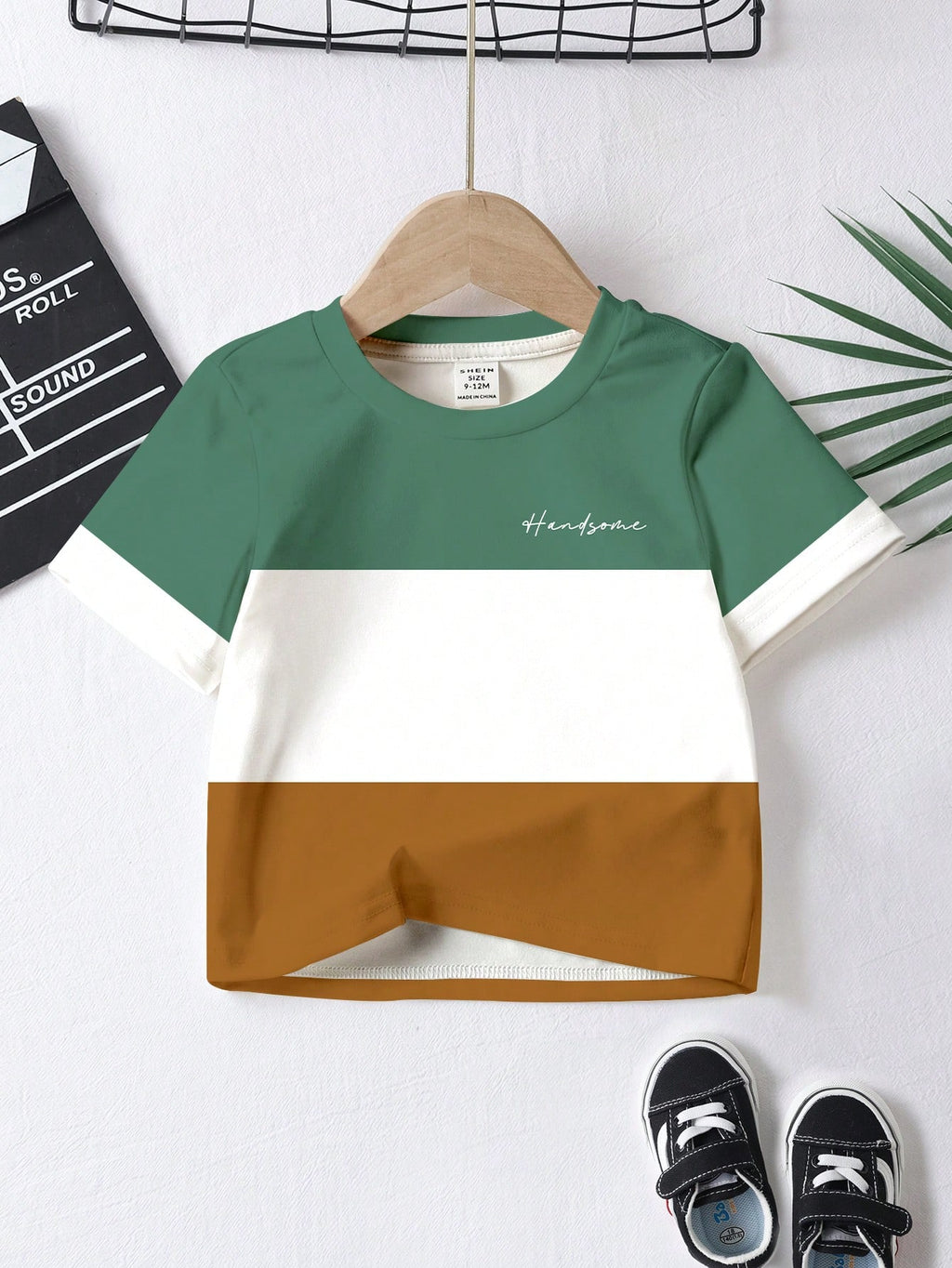 Multicolor Color Block Graphic Round Neck T-Shirts 3 Pieces Set