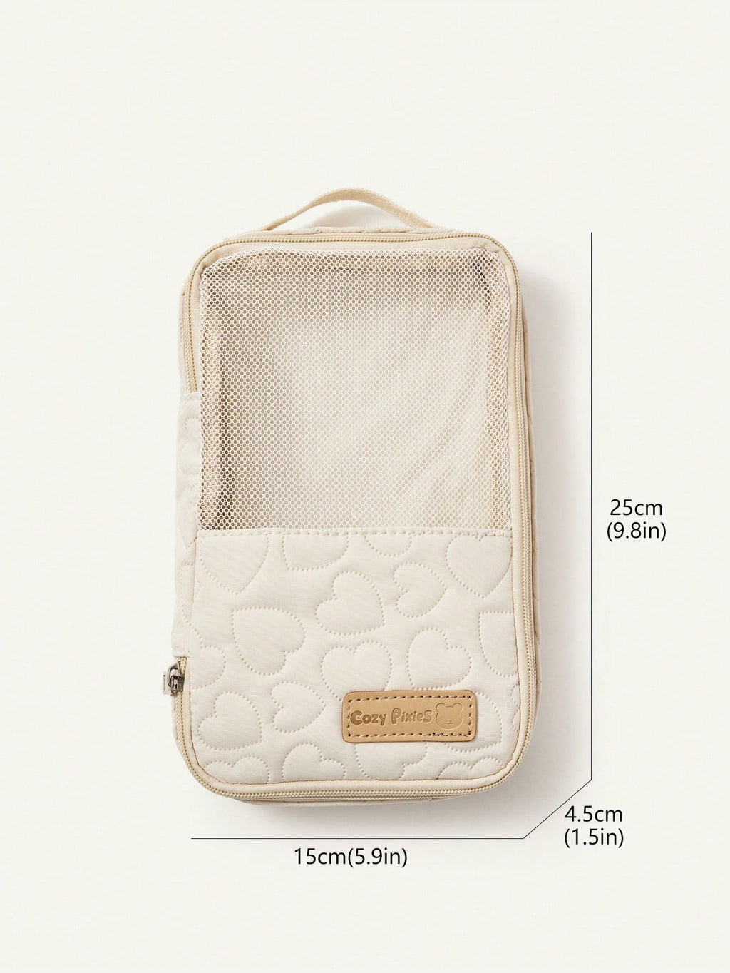 Cozy Pixies Beige Baby Diaper Bag, For Diaper And Outfit Storage, Can Be Placed In Mommy Bag Beige